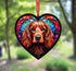 Cocker Spaniel Stained Glass Effect Heart Suncatcher